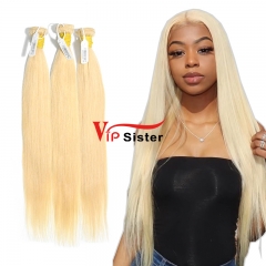 #613 Blonde European Raw Human Hair Weft Straight