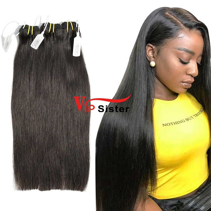 #1b Brazilian Raw Human Hair Weft Straight