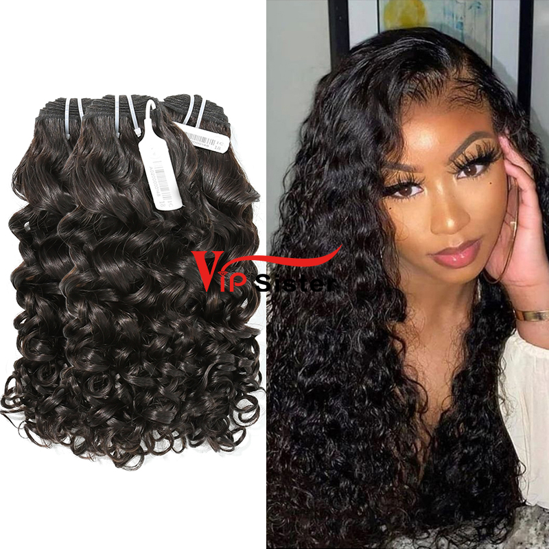 #1b Virgin Malaysian Hair Weft italy curly