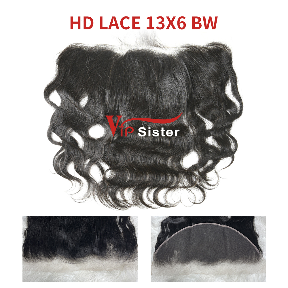 Swiss HD Lace Virgin Human Hair Body Wave 13x6 Lace Frontal