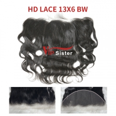 Swiss HD Lace Virgin Human Hair Body Wave 13x6 Lace Frontal