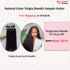 Virgin Deep Curly Hair Bundle 34 34 34 34Inch Free Shipping