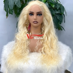 #613 Blonde European Raw Human Hair HD 13×4 closure wig Body Wave