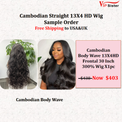 Cambodian Body Wave 13x4 HD Frontal Wig 30 Inch  Free Shipping