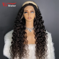 Natural #1b Brazilian Raw Human Hair 13x4 Swiss HD wig Deep Wave