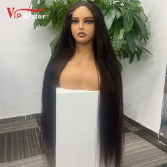 #1b Brazilian Virgin Human Hair Transparent 5x5 closure wig Straight