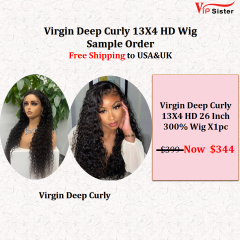 Virgin Deep Curly 13X4 HD Frontal Virgin Wig 26 Inch  Free Shipping