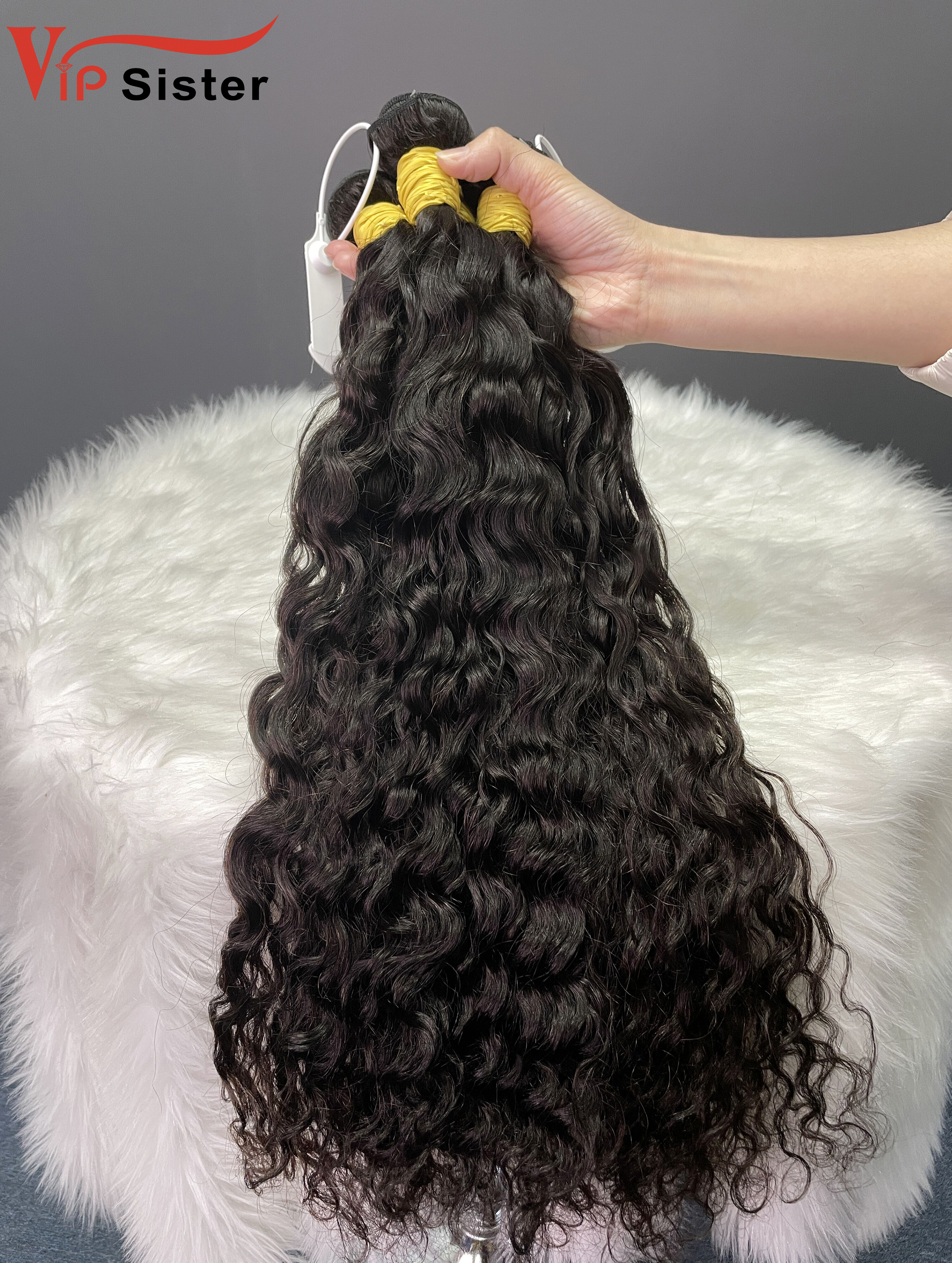 Raw Indian Curly Hair Bundle 24 26 28Inch Free Shipping