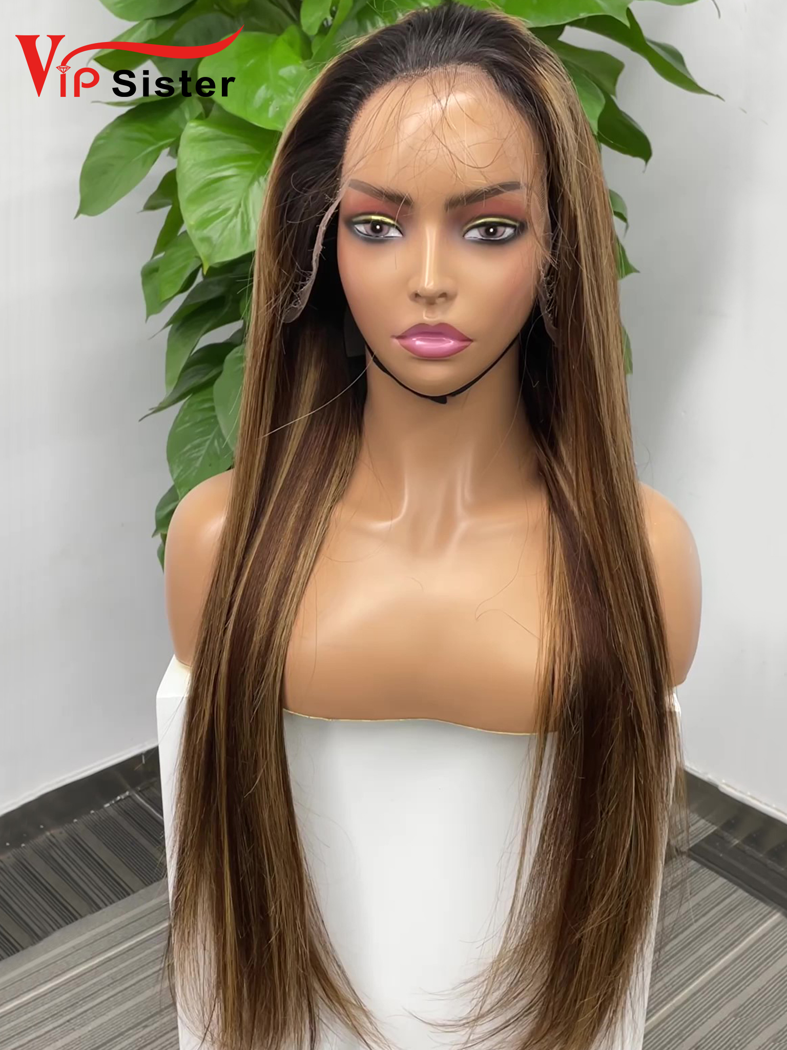 Highlight Straight 13X4 HD 200% Density 24 Inch Wig Free Shipping