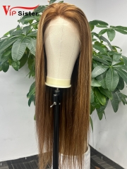 Highlight Straight 13X4 Transparent 300% Density 22 Inch Wig Free Shipping