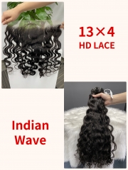 Virgin Indian Wave 12 14 16 Inch And 13x4 HD Lace 12 Inch  Free Shipping