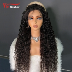 Natural #1b Brazilian Raw Human Hair 13x4 Swiss HD wig Indian Curly