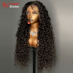 Natural #1b Brazilian Virgin Human Hair Transparent Lace 13x4 frontal wig italy curly