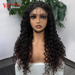 Natural #1b Brazilian Raw Human Hair 5x5 Swiss HD wig DeepCurly