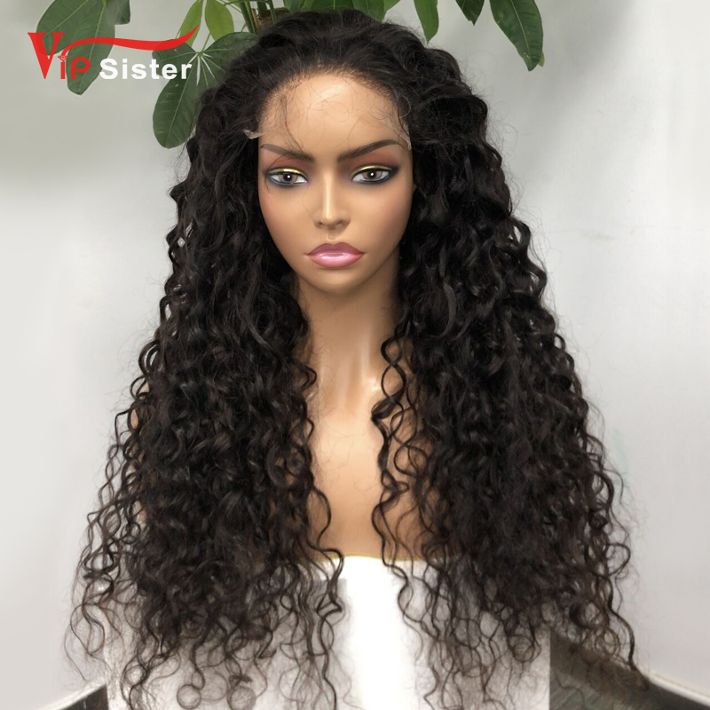 Natural #1b Brazilian Virgin Human Hair 5x5 Swiss HD wig Italy Curly