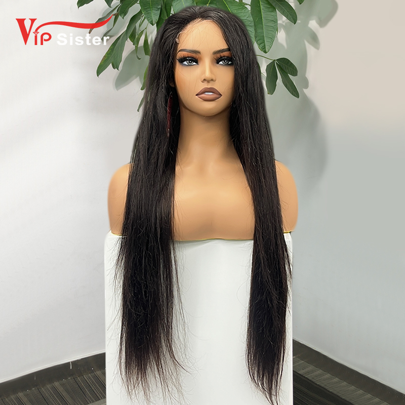 Natural #1b Brazilian Raw Human Hair 5x5 Swiss HD wig Straight