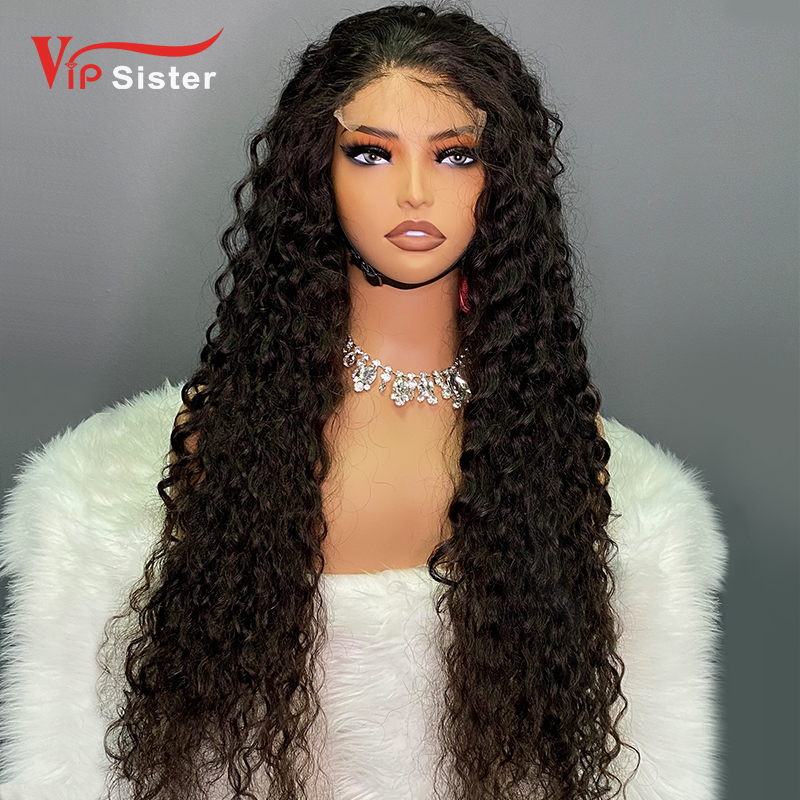 #1b Brazilian Virgin Human Hair Transparent 5x5 closure wig Italian Curly