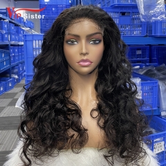 #1b Brazilian Virgin Human Hair Transparent 5x5 closure wig Loose Wave