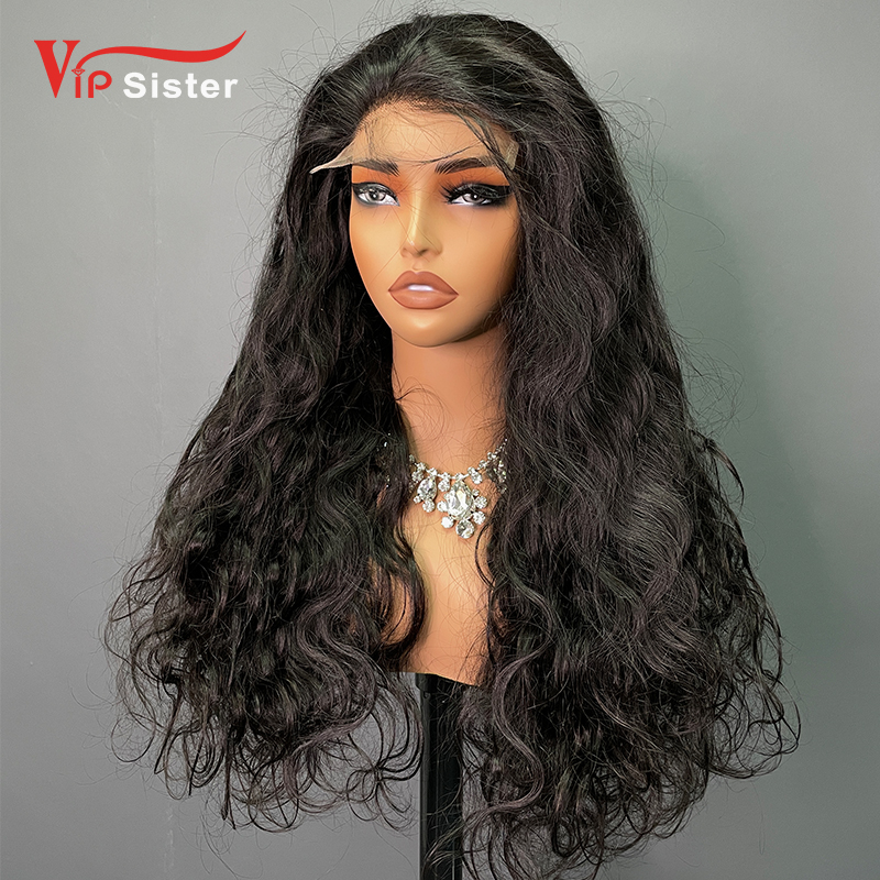 #1b Brazilian Virgin Human Hair Transparent 5x5 closure wig Body Wave