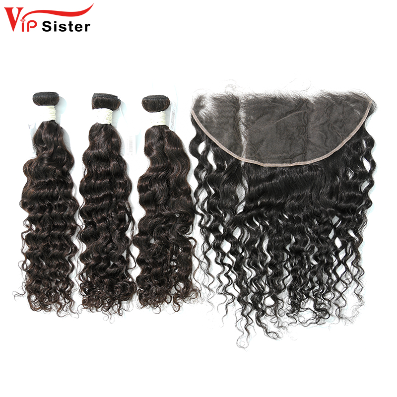 Virgin Indian Curly 16 18 20 Inch And 13x6 HD Lace 18 Inch  Free Shipping