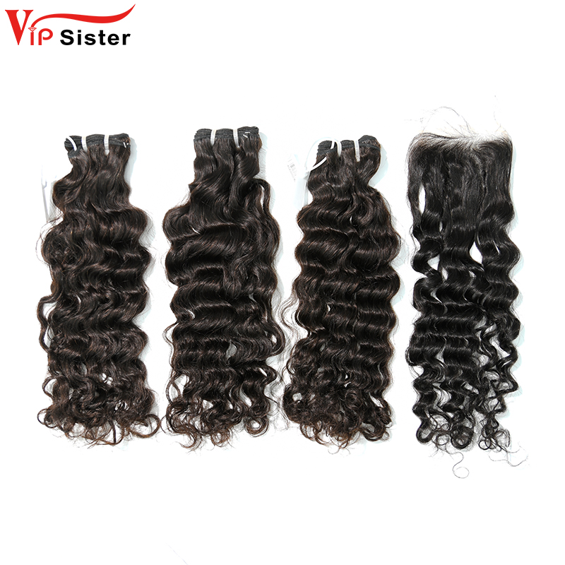 Virgin Indian Wave 14 16 18 Inch And 4x4 HD Lace 16 Inch  Free Shipping