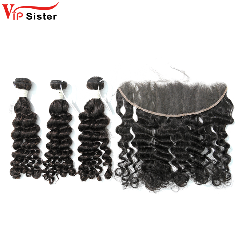 Virgin Deep Wave 22 24 26 Inch And 13x4 HD Lace 18 Inch  Free Shipping