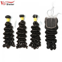 Raw Deep Wave 16 18 20 Inch And 4x4 HD Lace 18 Inch  Free Shipping