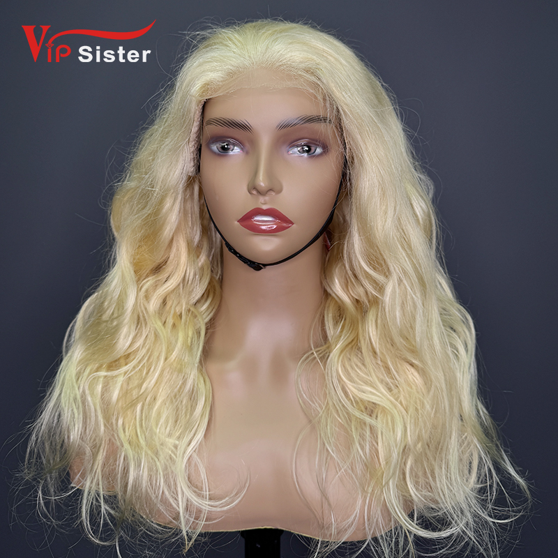 #613 Blonde European Raw Human Hair HD 4×4 closure wig Body Wave