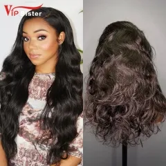 Natural #1b Brazilian Virgin Human Hair 4x4 Swiss HD wig Body Wave