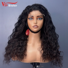 Natural #1b Brazilian Virgin Human Hair Transparent 4x4 closure wig indian wavy