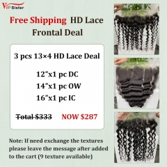 Vipsister 3PCS 13×4 HD Lace Frontal Deal Free Shipping