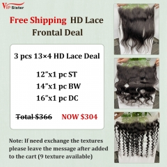 Vipsister 3PCS 13×4 HD Lace Frontal Deal Free Shipping