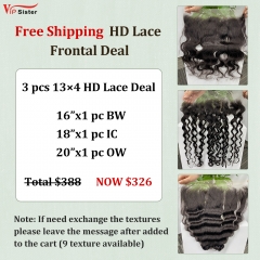 Vipsister 3PCS 13×4 HD Lace Frontal Deal Free Shipping