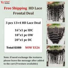 Vipsister 3PCS 13×4 HD Lace Frontal Deal Free Shipping