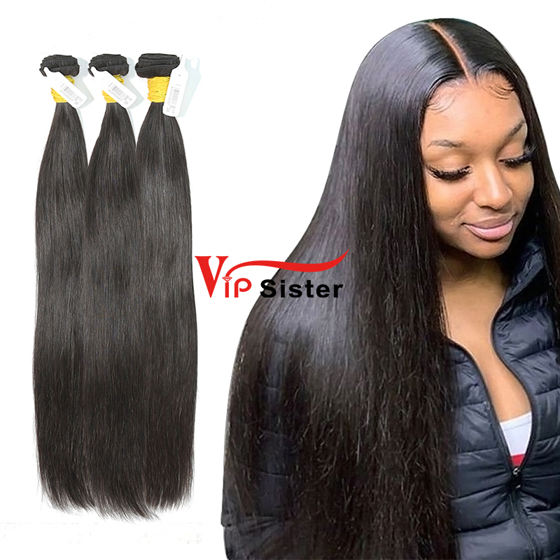 #1b Malaysian 100% Full Cuticle Raw Human Hair Weft Straight