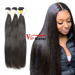 #1b Malaysian 100% Full Cuticle Raw Human Hair Weft Straight