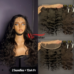 Brazilian 100% Full Cuticle Raw Human Hair Body wave 13x4 Frontal Wig
