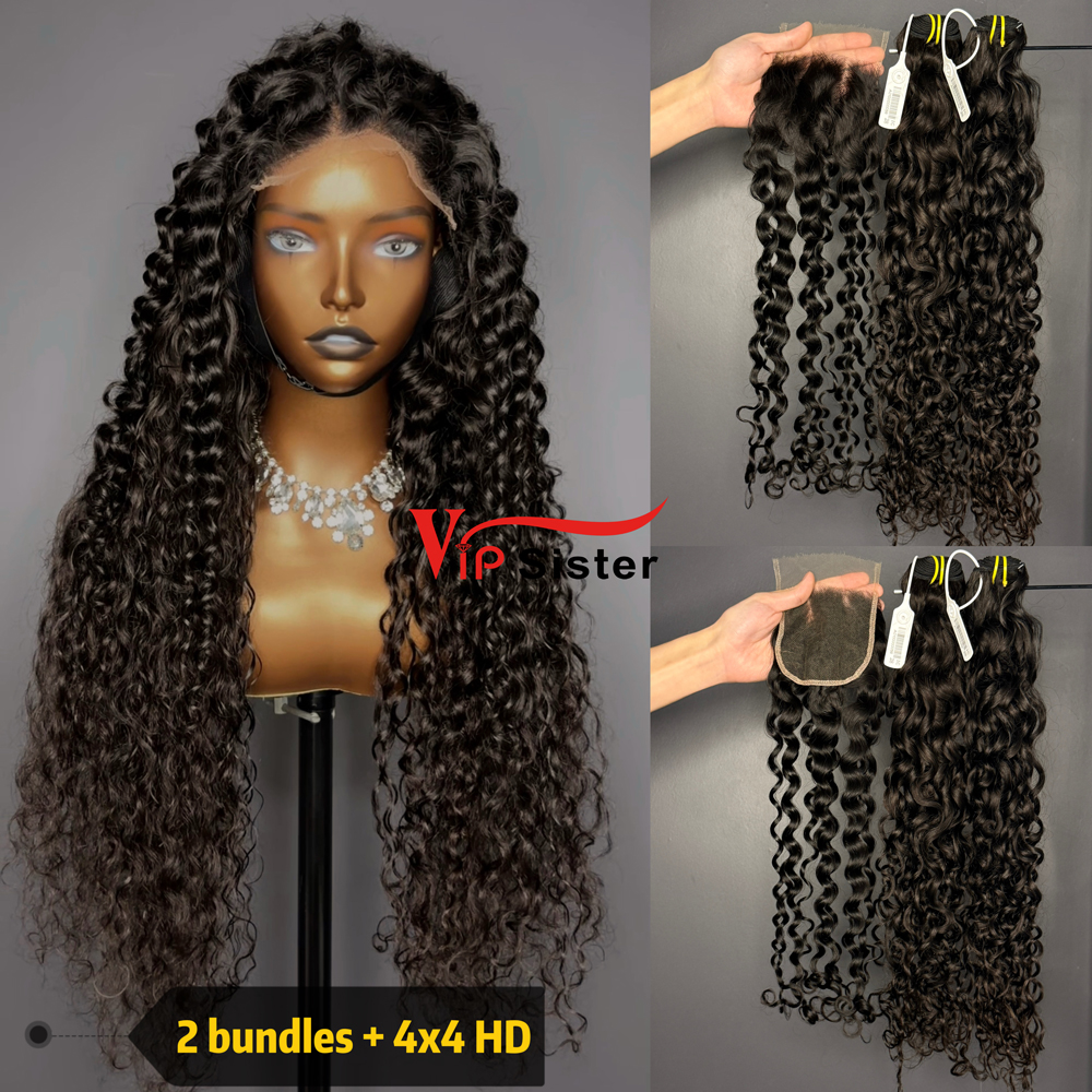 Brazilian 100% Full Cuticle Raw Human Hair Italian curly 4x4 HD Lace Wig