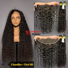 Brazilian 100% Full Cuticle Raw Human Hair Italian curly 13x4 Frontal Wig