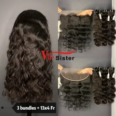 Brazilian 100% Full Cuticle Top Virgin Human Hair Body wave 13x4 Frontal Wig