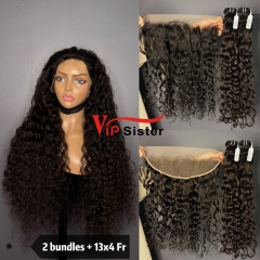 Brazilian 100% Full Cuticle Top Virgin Human Hair Indian wavy 13x4 Frontal Wig