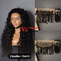 Brazilian 100% Full Cuticle Top Virgin Human Hair Deep wave 13x4 Frontal Wig