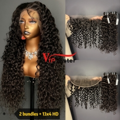 Brazilian 100% Full Cuticle Top Virgin Human Hair Italian curly 13x4 HD Lace Wig