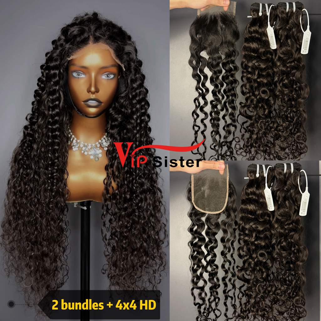Natural #1b Brazilian Virgin Human Hair 4x4 Swiss HD wig Italian Curly