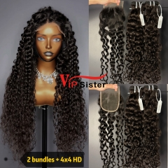 Natural #1b Brazilian Virgin Human Hair 4x4 Swiss HD wig Italian Curly
