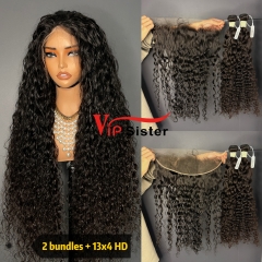 Brazilian 100% Full Cuticle Top Virgin Human Hair Indian curly 13x4 HD Lace Wig