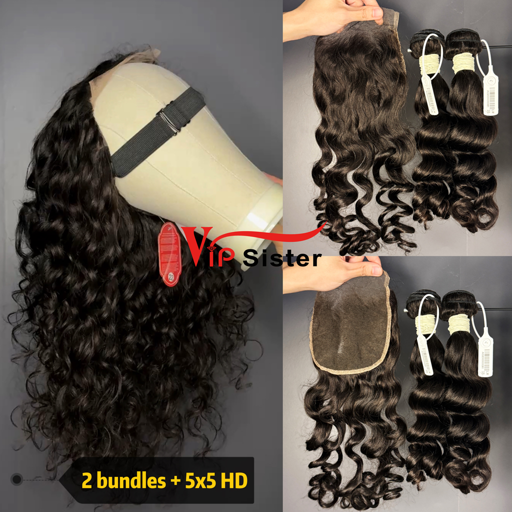 Brazilian 100% Full Cuticle Top Virgin Human Hair Loose wave 5x5 HD Lace Wig