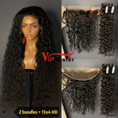 Brazilian 100% Full Cuticle Top Virgin Human Hair Indian wavy 13x4 HD Lace Wig
