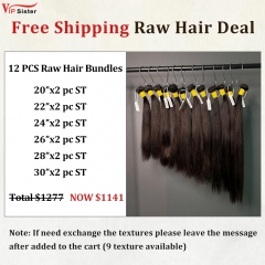 Vipsister 18PCS Raw Hair Bundles Deal Free Shipping