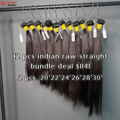 Vipsister 12 pcs indian raw hair bundles total 1141$ free shipping